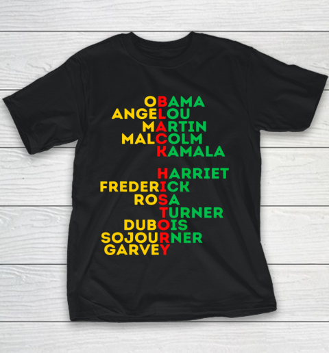 Black History Month Dream Like Leaders African American Love Youth T-Shirt