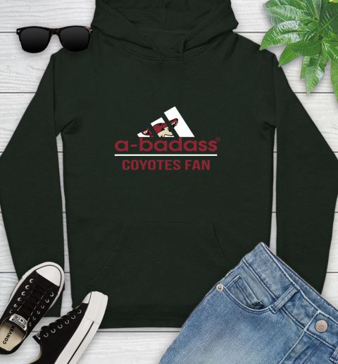 NHL A Badass Arizona Coyotes Fan Adidas Hockey Sports Youth Hoodie 14