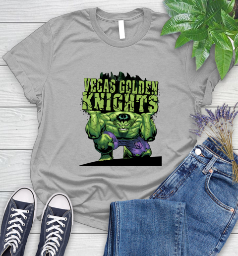 Vegas Golden Knights NHL Hockey Incredible Hulk Marvel Avengers Sports Women's T-Shirt 5
