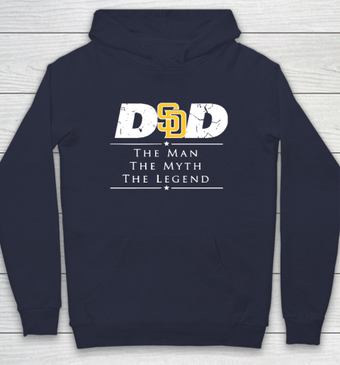San Diego Padres MLB Baseball Dad The Man The Myth The Legend Hoodie 2