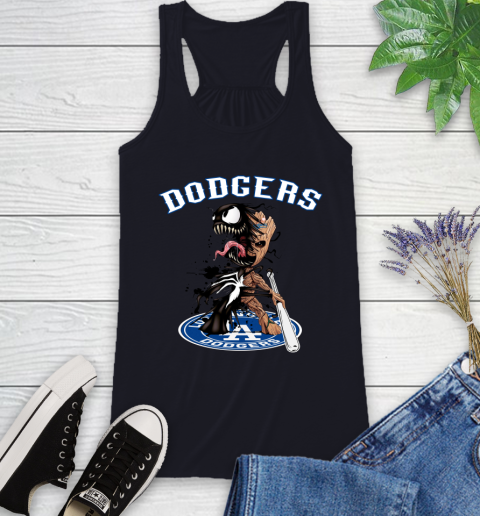 MLB Los Angeles Dodgers Baseball Venom Groot Guardians Of The Galaxy Racerback Tank 10