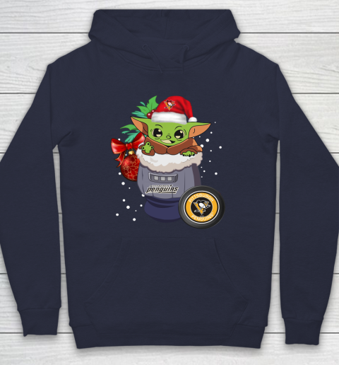 Pittsburgh Penguins Christmas Baby Yoda Star Wars Funny Happy NHL Hoodie 4