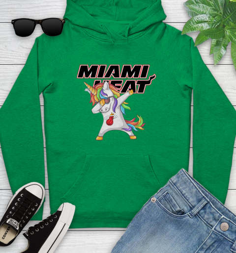 Miami Heat NBA Basketball Funny Unicorn Dabbing Sports Youth Hoodie 7