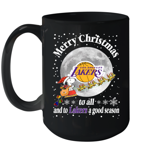 Los Angeles Lakers Merry Christmas To All And To Lakers A Good Season NBA Basketball Sports Ceramic Mug 15oz