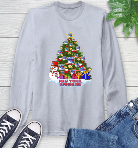 New York Rangers Merry Christmas NHL Hockey Sports Long Sleeve T-Shirt 6