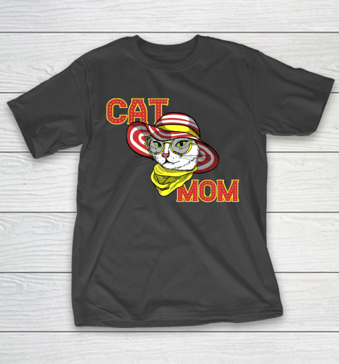 Mother's Day Funny Gift Ideas Apparel  Cat mom casino hat Tshirt T Shirt T-Shirt