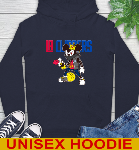 LA Clippers NBA Basketball Mickey Peace Sign Sports Hoodie - Image 5