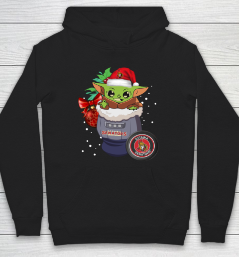 Ottawa Senators Christmas Baby Yoda Star Wars Funny Happy NHL Hoodie 2