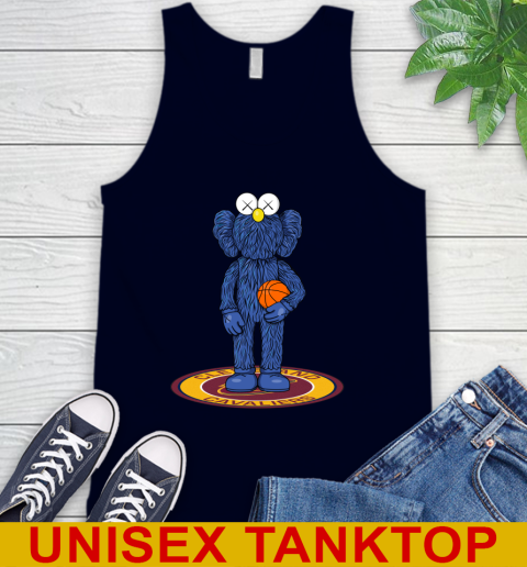 NBA Basketball Cleveland Cavaliers Kaws Bff Blue Figure Shirt Tank Top 3