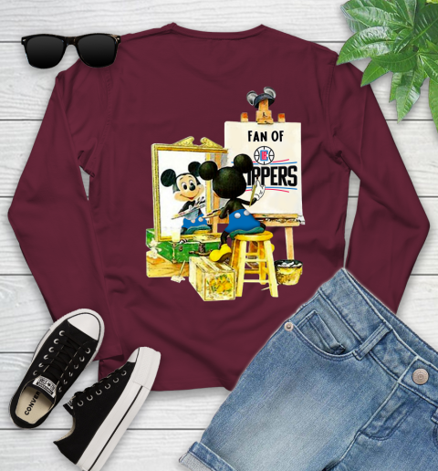 NBA Basketball LA Clippers Mickey Drawing Shirt 117
