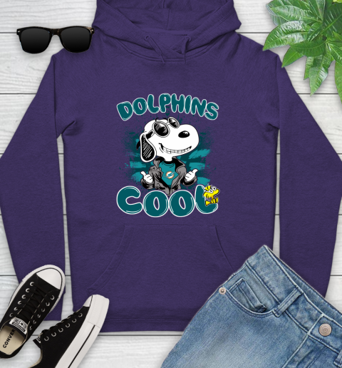 NFL Football Miami Dolphins Cool Snoopy Shirt Youth Hoodie 5