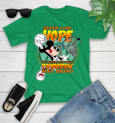 LA Clippers NBA Basketball Mickey Disney Never Lose Hope Youth T-Shirt 8