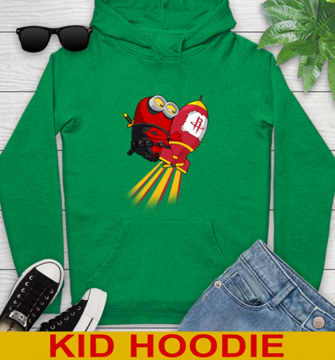 NBA Basketball Houston Rockets Deadpool Minion Marvel Shirt Youth Hoodie 8