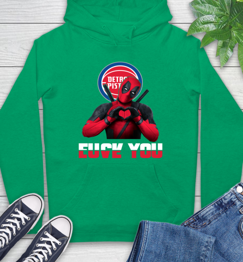 NBA Detroit Pistons Deadpool Love You Fuck You Basketball Sports Hoodie 8