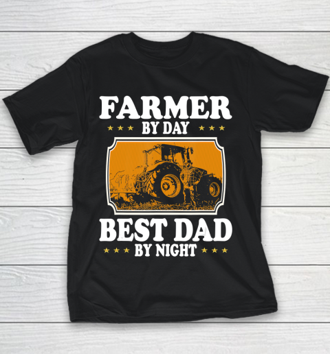 Father gift shirt Vintage Farmer by day best Dad by night lovers gifts father T Shirt Youth T-Shirt