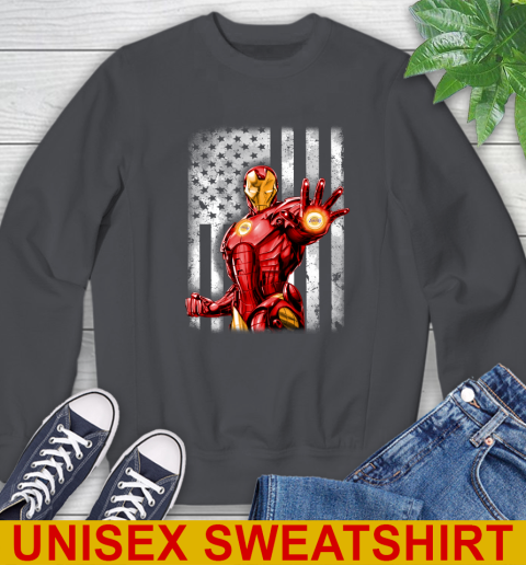 Los Angeles Lakers NBA Basketball Iron Man Avengers American Flag Shirt Sweatshirt 7