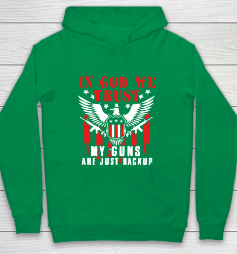 Veteran Shirt In God We Trust My Guns Are Just Backup Defend Second Amendment Flag Rifle AR 15 Gun Rights Youth Hoodie 4