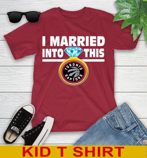 Toronto Raptors NBA Basketball I Married Into This My Team Sports Youth T-Shirt - Image 13