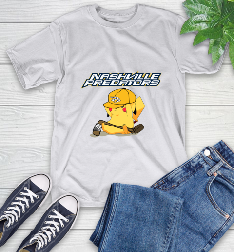 NHL Pikachu Hockey Sports Nashville Predators T-Shirt 12