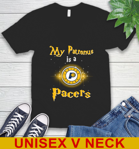 NBA Basketball Harry Potter My Patronus Is A Indiana Pacers V-Neck T-Shirt
