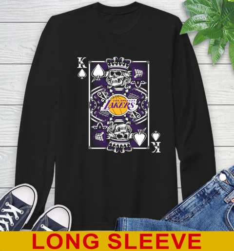 Los Angeles Lakers NBA Basketball The King Of Spades Death Cards Shirt Long Sleeve T-Shirt