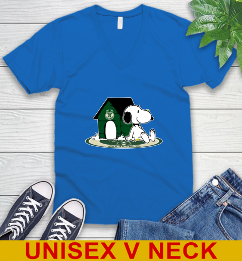 NBA Basketball Milwaukee Bucks Snoopy The Peanuts Movie Shirt V-Neck T-Shirt 6