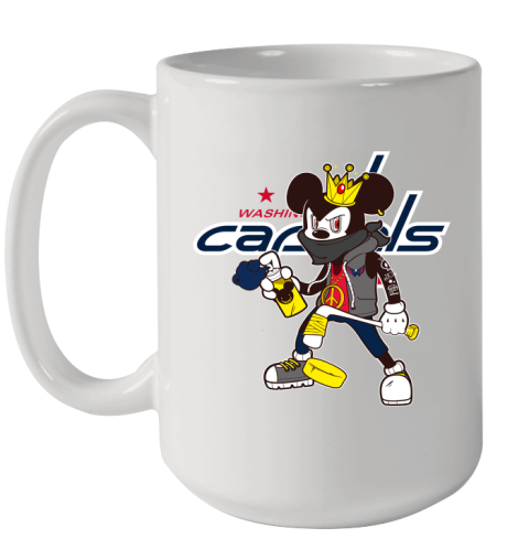 Washington Capitals NHL Hockey Mickey Peace Sign Sports Ceramic Mug 15oz