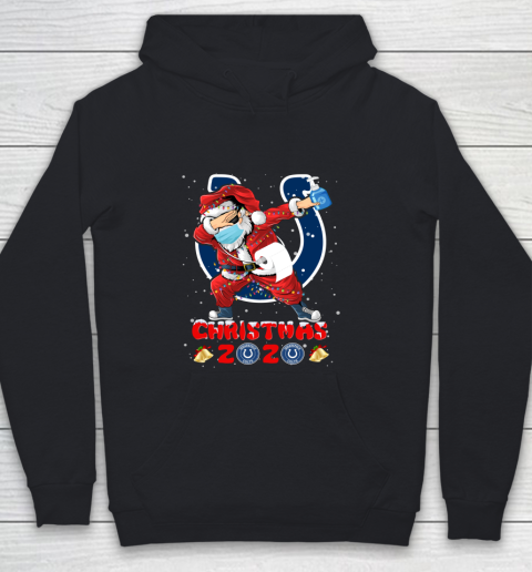 Indianapolis Colts Funny Santa Claus Dabbing Christmas 2020 NFL Youth Hoodie