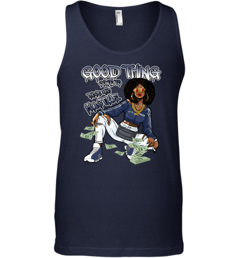 Jordan 13 Flint Matching Sneaker Tshirt For Woman For Girl Good Things Come To Those Who Hustle Hipster Hip Hop Navy White Jordan Shirt