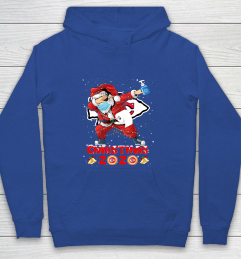 Kansas City Chiefs Funny Santa Claus Dabbing Christmas 2020 NFL Youth Hoodie 6