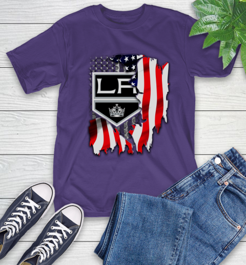 Los Angeles Kings NHL Hockey American Flag T-Shirt 5