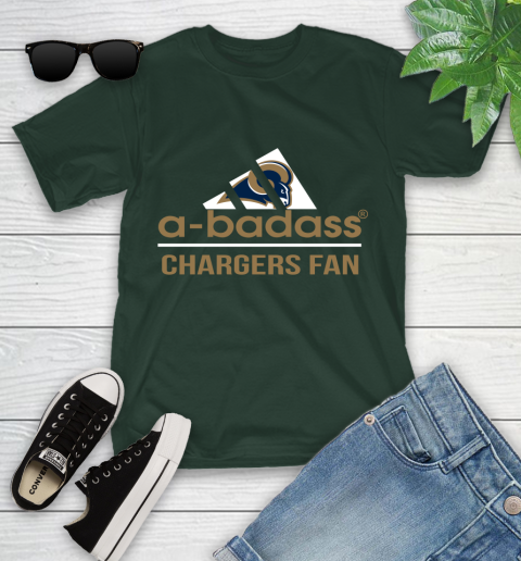 NFL A Badass Los Angeles Rams Fan Adidas Football Sports Youth T-Shirt 5