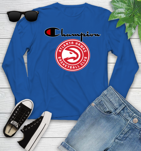 NBA Basketball Atlanta Hawks Champion Shirt Youth Long Sleeve 7