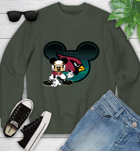 NFL Arizona Cardinals Mickey Mouse Disney Football T Shirt Youth Sweatshirt 10