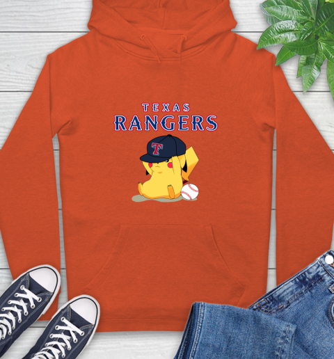 MLB Pikachu Baseball Sports Texas Rangers Hoodie 5