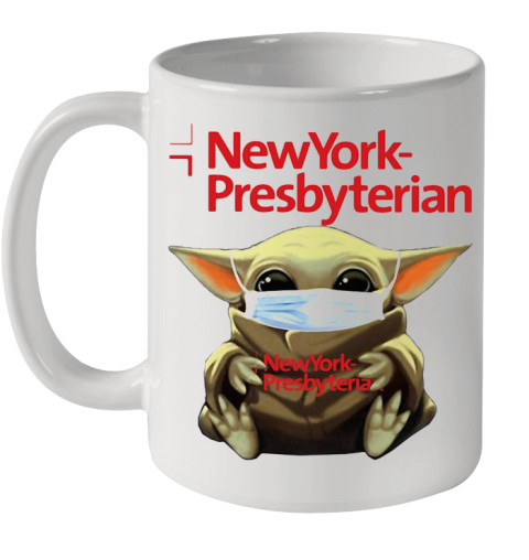 Baby Yoda Hug New York Presbyterian Covid 19 Ceramic Mug 11oz
