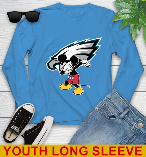 Philadelphia Eagles NFL Football Dabbing Mickey Disney Sports Youth Long Sleeve 8