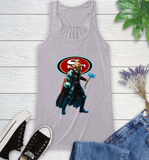NFL Thor Avengers Endgame Football San Francisco 49ers Racerback Tank 5