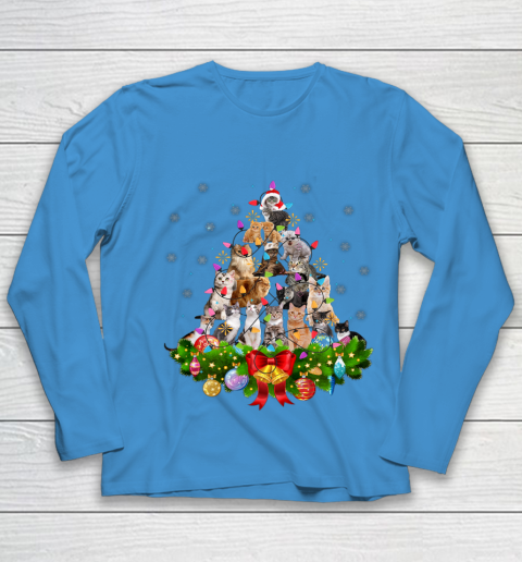 Funny Cat Christmas Tree Xmas Gifts Youth Long Sleeve 5