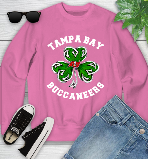 NFL Tampa Bay Buccaneers Three Leaf Clover St Patrick's Day Football Sports Youth Sweatshirt 6
