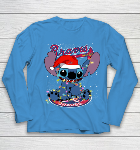 Atlanta Braves MLB noel stitch Baseball Christmas Youth Long Sleeve 4