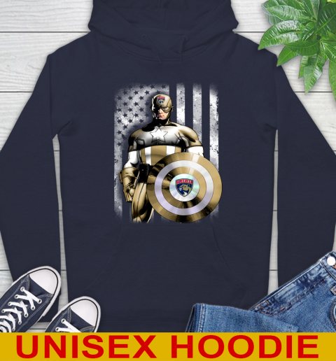 Florida Panthers NHL Hockey Captain America Marvel Avengers American Flag Shirt Hoodie 3