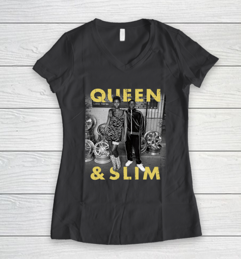 Queen and Slim Poster Women's V-Neck T-Shirt 6