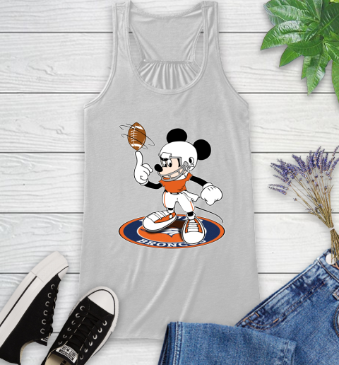 NFL Football Denver Broncos Cheerful Mickey Disney Shirt Racerback Tank 2