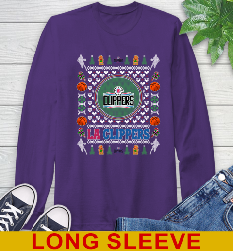 LA Clippers Merry Christmas NBA Basketball Loyal Fan Long Sleeve T-Shirt 5