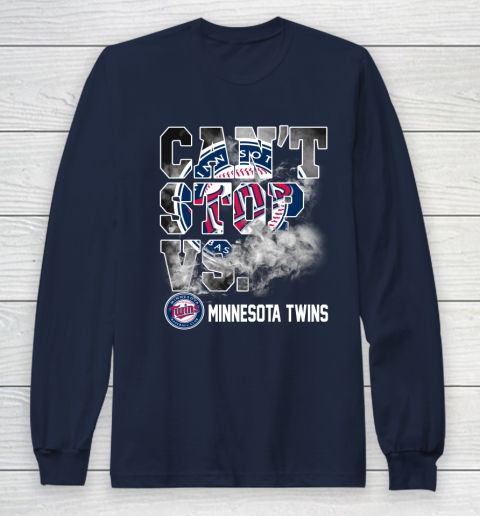 MLB Minnesota Twins Baseball Can't Stop Vs Twins Long Sleeve T-Shirt 2
