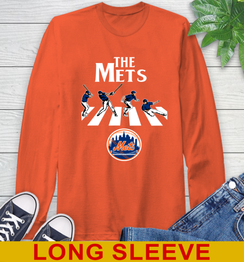 MLB Baseball New York Mets The Beatles Rock Band Shirt Long Sleeve T-Shirt 4