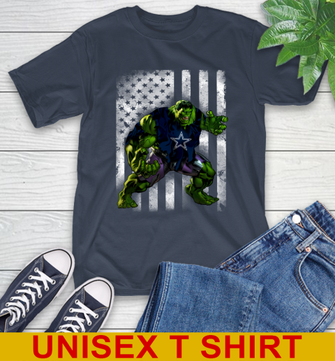 Dallas Cowboys Hulk Marvel Avengers NFL Football American Flag T-Shirt 3