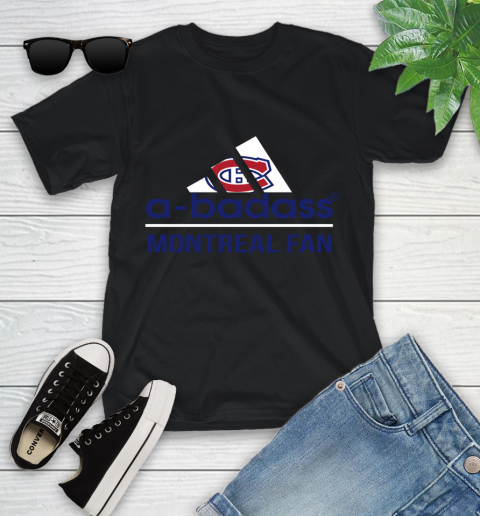 NHL A Badass Montreal Canadiens Fan Adidas Hockey Sports Youth T-Shirt
