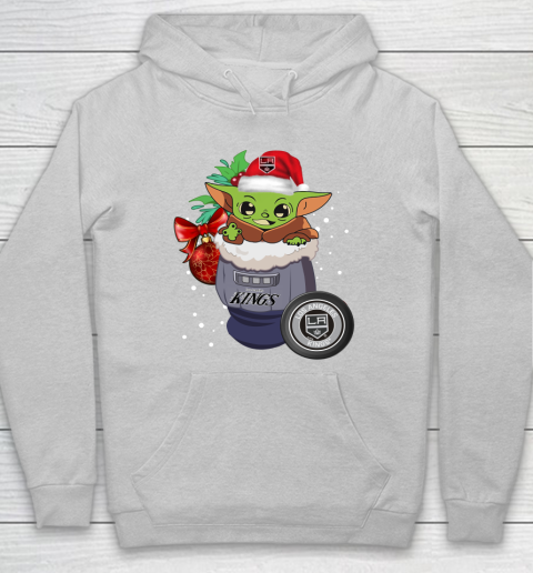 Los Angeles Kings Christmas Baby Yoda Star Wars Funny Happy NHL Hoodie 6